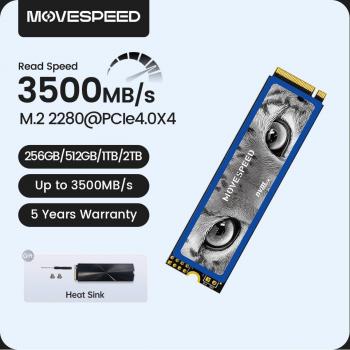SSD NVMe M2 MOVESPEED 1TB/2TB/4TB 7450MB/s para PS5, Disco Duro Sólido Interno PCIe 4.0x4 2280