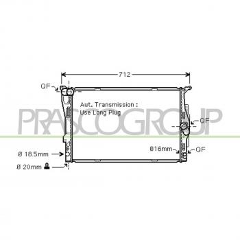 Radiador de refrigeración del motor PRASCO BM024R005 para BMW 17117542199, 17117562079