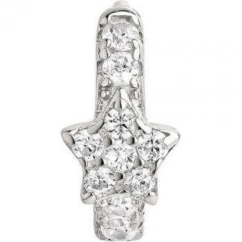Piercing de aro Star de plata bañado en rodio