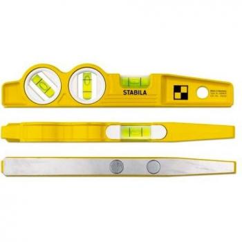 Nivel de burbuja Torpedo Stabila 25 cm modelo 81 SV REM W45, precisión de nivelación, cuerpo de aluminio, imanes integrados, diseño compacto y ligero