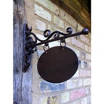 Antikas - pizarra tienda - decoración entrada - letrero para grabar nombre - pizarra en oval - pizarra hierro forjado 18x13