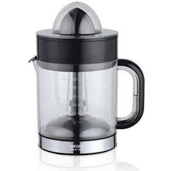 HAEGER GREAT JUICE - Exprimidor de Cítricos 1,2 Litros, 40W, Rotación de cono bidireccional, recipiente graduado transparente, desmontable, compartimento para el cable en la base