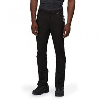 Regatta Men's Mountain III Water-repellent Hiking Trousers, Black/India Grey, Size: 38 R