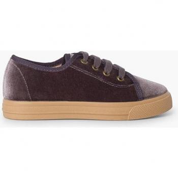 Zapatillas de lona para bebés con cordones, características: suela ancha, diseño cómodo y ligero