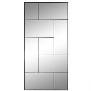Espejo de pared Home ESPRIT Negro 90 x 2 x 180 cm