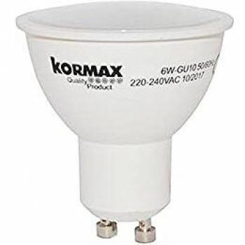 Kormax - Lámpara LED GU-10 6W Luz Cálida Dicroica Pack 5