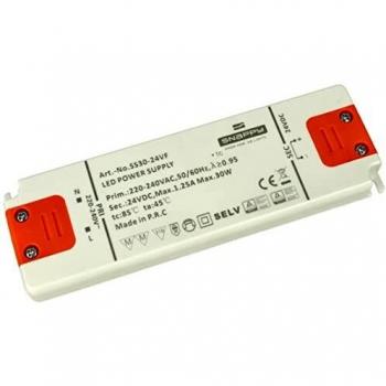 Alimentador Transformador Slim 24V 30W 1.25A 14mm para Tiras LED