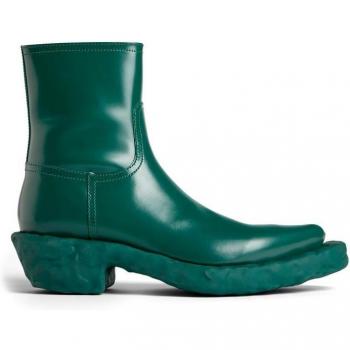 Camperlab Unisex Green Leather Boots - Size 37