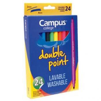 Rotuladores Doble Punta Campus College 24 Colores PLUS