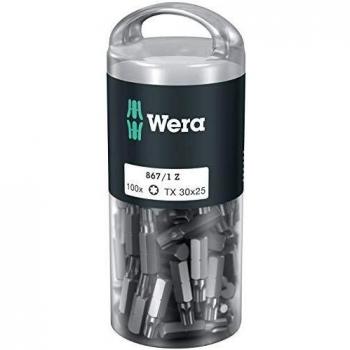 Punta TORX 867/1 Z TORX 30 x 25 mm DIY-Box Wera 05072451001 - Conector Torx® PZ 1/4'' grande pack, longitud de 25 mm, dimensiones
