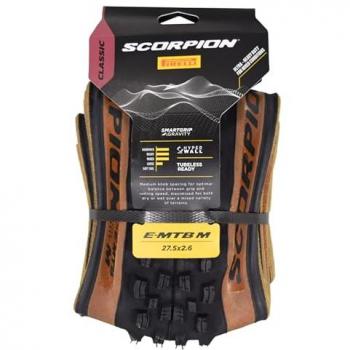 Neumático Pirelli Scorpion E-MTB M Classic 27.5 x 2.6 (65-584) - Cubierta negra para bicicletas de montaña eléctricas, tamaño 27.5 pulgadas y ancho 2.6