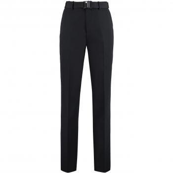 Off-White Men's Slim Virgin-Wool Trousers in Black | Size 48 | OMCA214F22FAB002 Color 1000