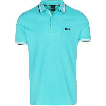 BOSS Modern Fit Short Sleeve Polo Shirt - Turquoise