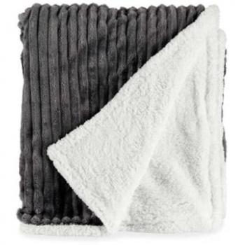 Manta Gris Gift Decor 200 x 150 x 1,5 cm (6 Unidades) - Cuidado del Hogar, Adultos Unisex, Multicolor, Estándar