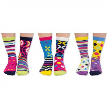 United Oddsocks- Set de 6 de algodón calcetines desparejados para las mujeres - Kandy
