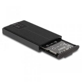 Carcasa Externa USB 20 Gbps para 2 SSD M.2 NVMe PCIe con Conector Type-C y RAID - Sin Herramientas (Delock 42022)
