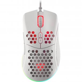 Genesis Krypton 555 Ratón Óptico Gaming RGB 8000 DPI Blanco USB Tipo A Mano Derecha