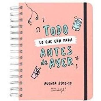 Mr. Wonderful - Agenda escolar rotu 2018-2019 diaria - Todo lo que era para antes de ayer