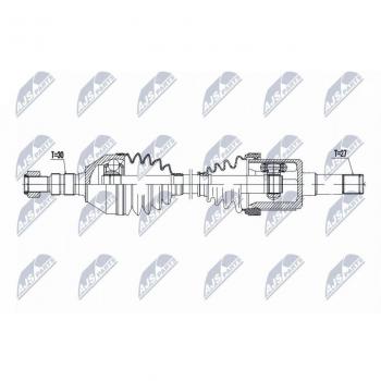 Árbol de transmisión NTY NPW-PL-143 Semiaste Antriebswelle