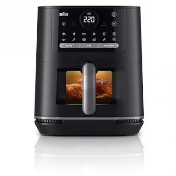 Freidora de Aire Braun MultiFry 5 HF5073BK, 3 en 1, 2000W, Control Digital Táctil, Temperatura 80-200°, Recipiente de 6L Apto para Lav