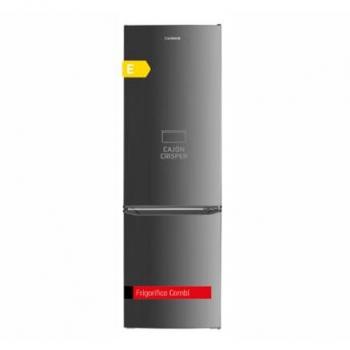 Frigorífico Combi Estático Corbero 262L Inox Eficiencia Energética E con Luz LED y Estantes de Cristal