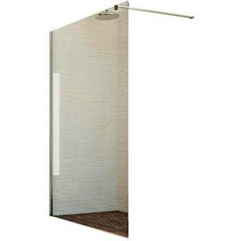 Pared de Ducha IDRALITE de Vidrio Transparente 8mm, Altura 198cm, Modelo Walk In Lado 70cm