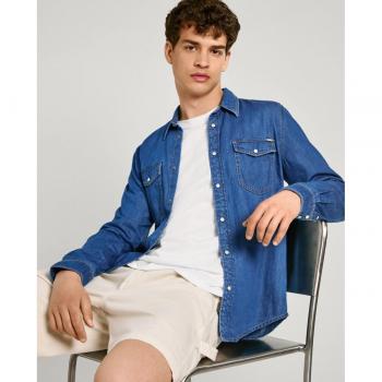 Camisa vaquera regular fit para hombre Pepe Jeans en denim azul
