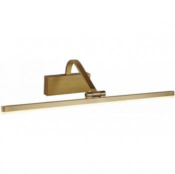 Aplique de pared con 1 luz LED integrada en dorado cepillado para cuadros - Searchlight
