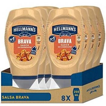 Hellmann's Salsa Brava Bocabajo, 250ml, Pack de 8