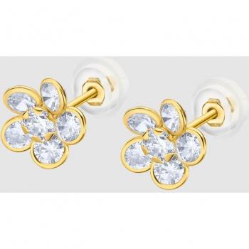 Pendientes de Oro con Motivo de Flor Time Road LG00302 - Elegancia y Estilo Floral