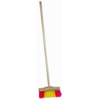 Escoba de Madera para Niños 70 cm - Juguete Colorido con Mango de Madera y Cerdas Sintéticas, Ideal a Partir de 3 Años