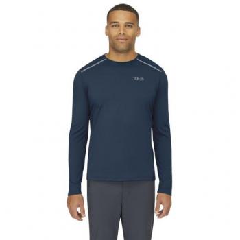 Rab Force Long Sleeve Technical T-Shirt - Men's, Tempest Blue, Medium