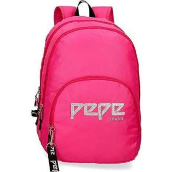 Pepe Jeans Uma Mochila Doble Compartimento Adaptable a Carro Rosa 32x44x22 cms Poliéster 20.46L