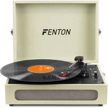Giradiscos Retro Bluetooth Fenton RP118 - Modelo 2024 - Compatible con Todos los Discos - Altavoces Integrados - Color Verde