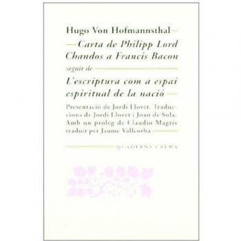 Carta de Philipp Lord Chandos a Francis Bacon: Lescriptura com a espai espiritual de la nació