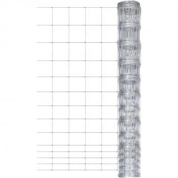 Valla de jardín de acero galvanizado plateado 50 m 150 cm