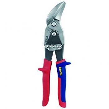 IRWIN 10504315N - Tijera Cortachapas 20SL de 240mm con Mango Rojo para Corte Curvado, Rectilíneo y en Ángulo a la Izquierda