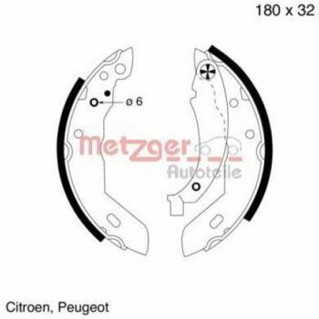 Juego de zapatas de frenos METZGER MG 415 para CITROËN: Xsara, ZX & PEUGEOT: 205, 306, 309