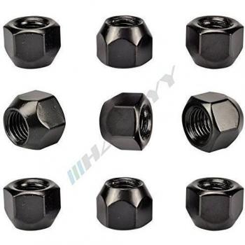 16x Negro Tuercas de las Ruedas Tuerca para Llantas Acero M12x1, 5 SW19