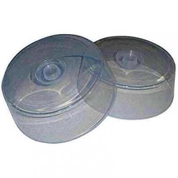 Set de 2 Campanas Cubreplato Transparentes para Microondas 30 cm, Altura 11 cm, Aptas para Lavavajillas