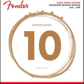 Fender DuraTone Coated Phosphor Bronze Acoustic Guitar Strings 10-48
