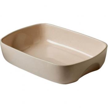 Pyrex 4937484 - Fuente Rectangular 23X17Cm Color Crema Curves, Color Blanco, 23x17x4 cm