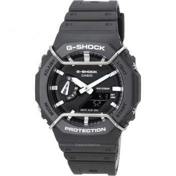 Casio G-Shock GA-2100PTS-8A Tone-on-Tone Analog Digital Quartz Men's Watch 200M Black Dial