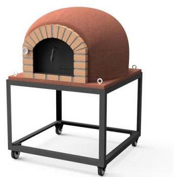 Horno de Leña Exterior de Obra Modelo Stromboli (Burdeos - 350 x 80 x 80 cm) – Aislado con Corcho y 3 Mantas Cerámicas