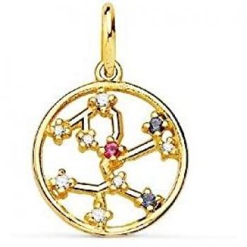 Inmaculada Romero IR Colgante Signos del Zodiaco Oro 18k Mujer 12mm. constelación Sagitario horóscopo