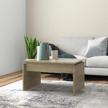 Mesa de centro Sonoma de roble 68x50x38 cm madera multicapa y aglomerado
