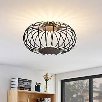 Lámpara de techo LED Lucande Lusine en negro