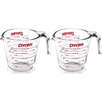 Pyrex 6001075 6001075-2 Prepware 2 - Taza medidora de cristal, color rojo