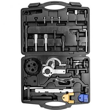 Kit de bloqueo de sincronización para motores diésel Opel - incluye herramientas específicas para el alineamiento y bloqueo del árbol de levas y el cigüeñal, diseñado para facilitar la instalación y mantenimiento en motores diésel Opel, fabricado
