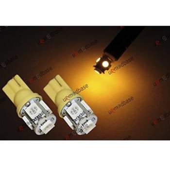 2x T10 W5W 501 194 LED 5 SMD HID Amber Yellow Orange Side Light Indicator Lamp